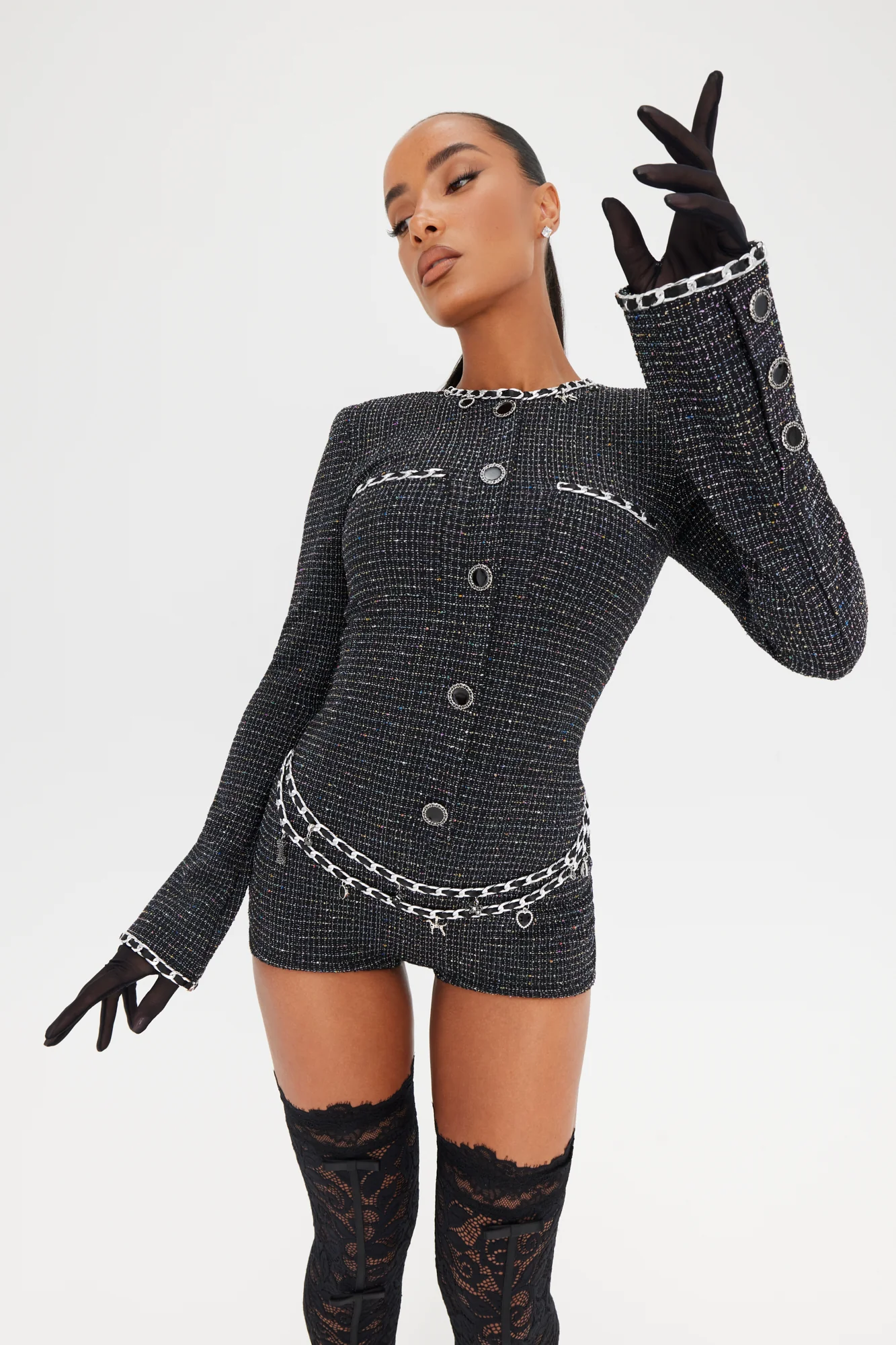 Jewel Mesh Gloves - Image 3